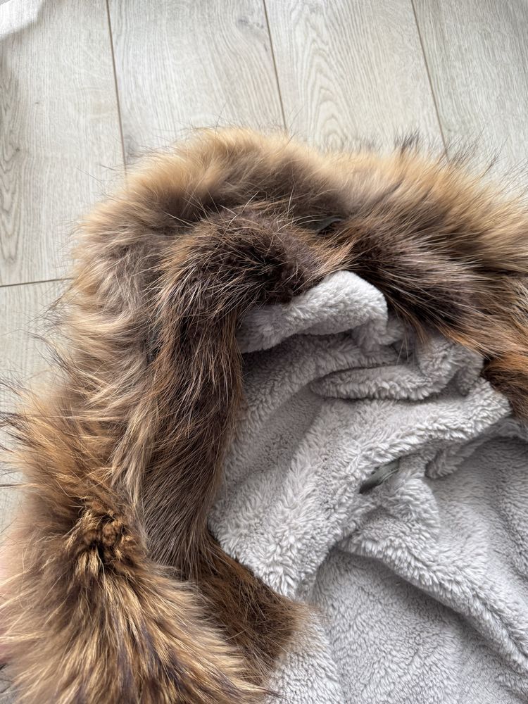 Parka z naturalnym futrem