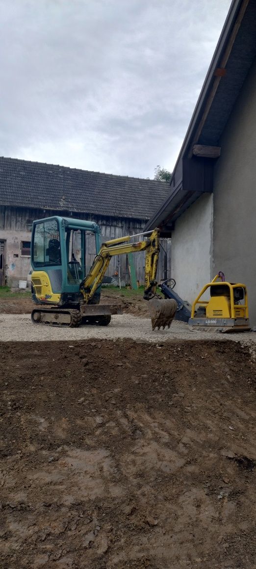 Usługi,Minikoparka 2ton. Wiertnica .Wywrotka 6,5Ton.Zageszczarki 500kg