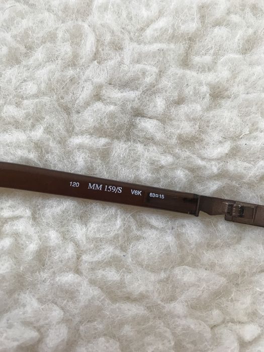 Brązowe metalowe męskie okulary przeciwsłoneczne Max Mara vintage