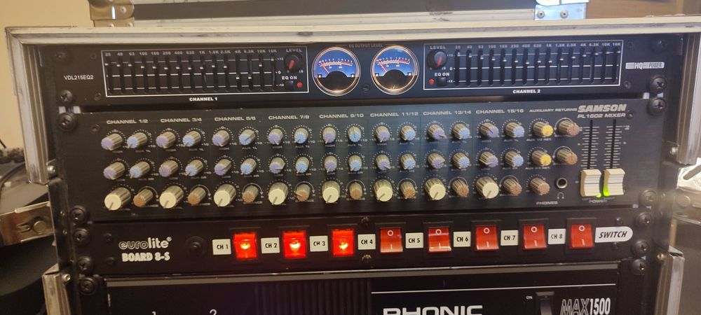 Mixer Rack w Case  Samson PL 1602