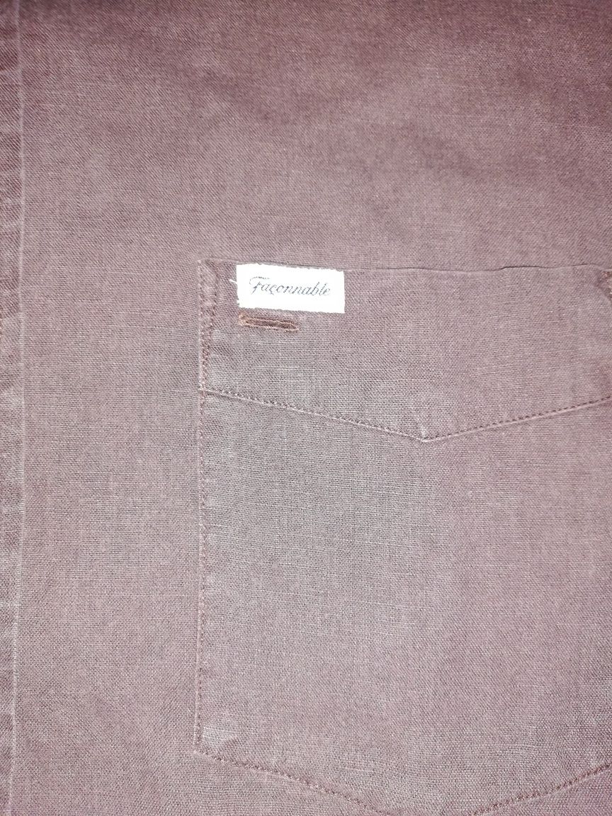 Camisa de linho Façonnable T-XL