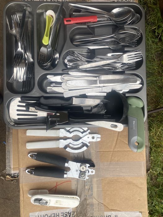 120 sztuk sztućce niezardzewiałe noże widelce łyżki grube