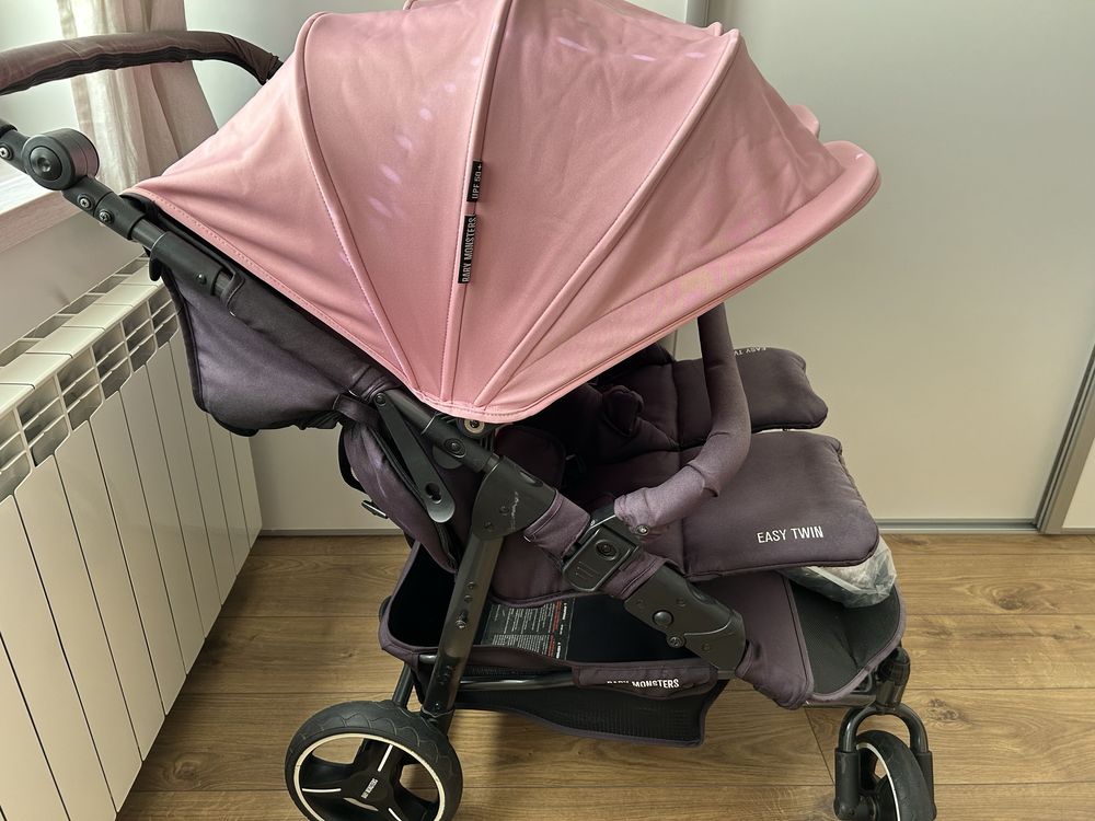 Wózek bliźniaczy Baby Monsters Easy Twin spacerówka