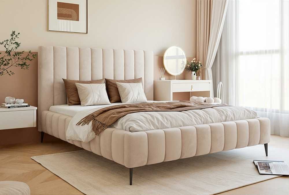 Łóżko tapicerowane MARCEL z pojemnikiem na pościel DARMOWA DOSTAWA