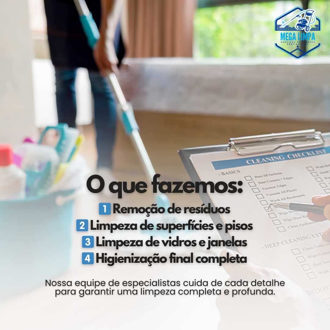 Limpezas Profundas para Residências, Empresas e Pós-Obra - Mega Limpa