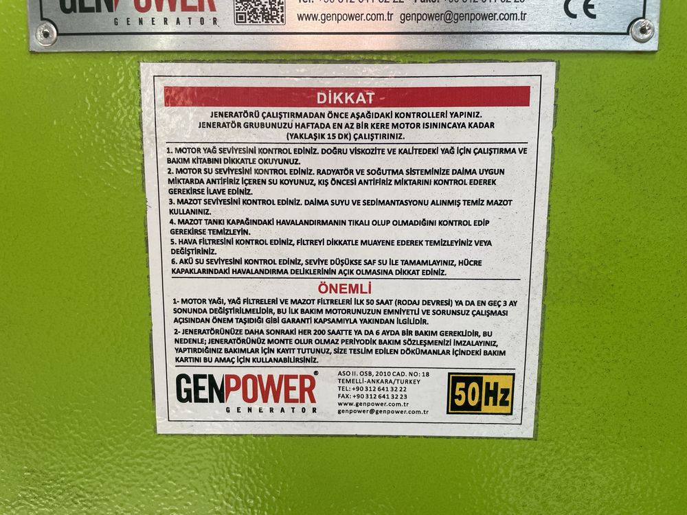 Дизельний генератор 80квт GenPower GNT 100 100kva