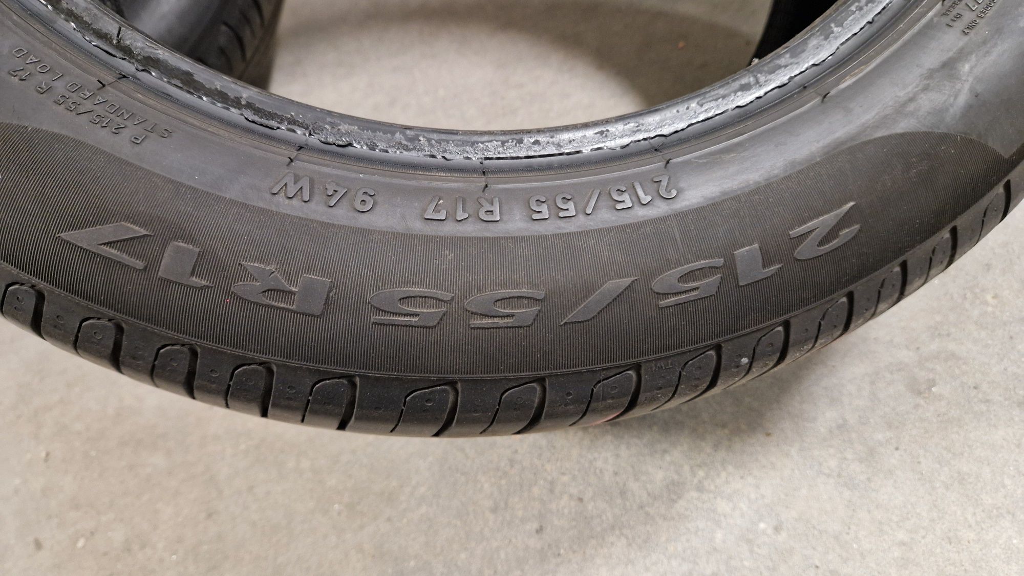 Używane opony letnie Pirelli P7 Cinturato 215/55 R17 94W