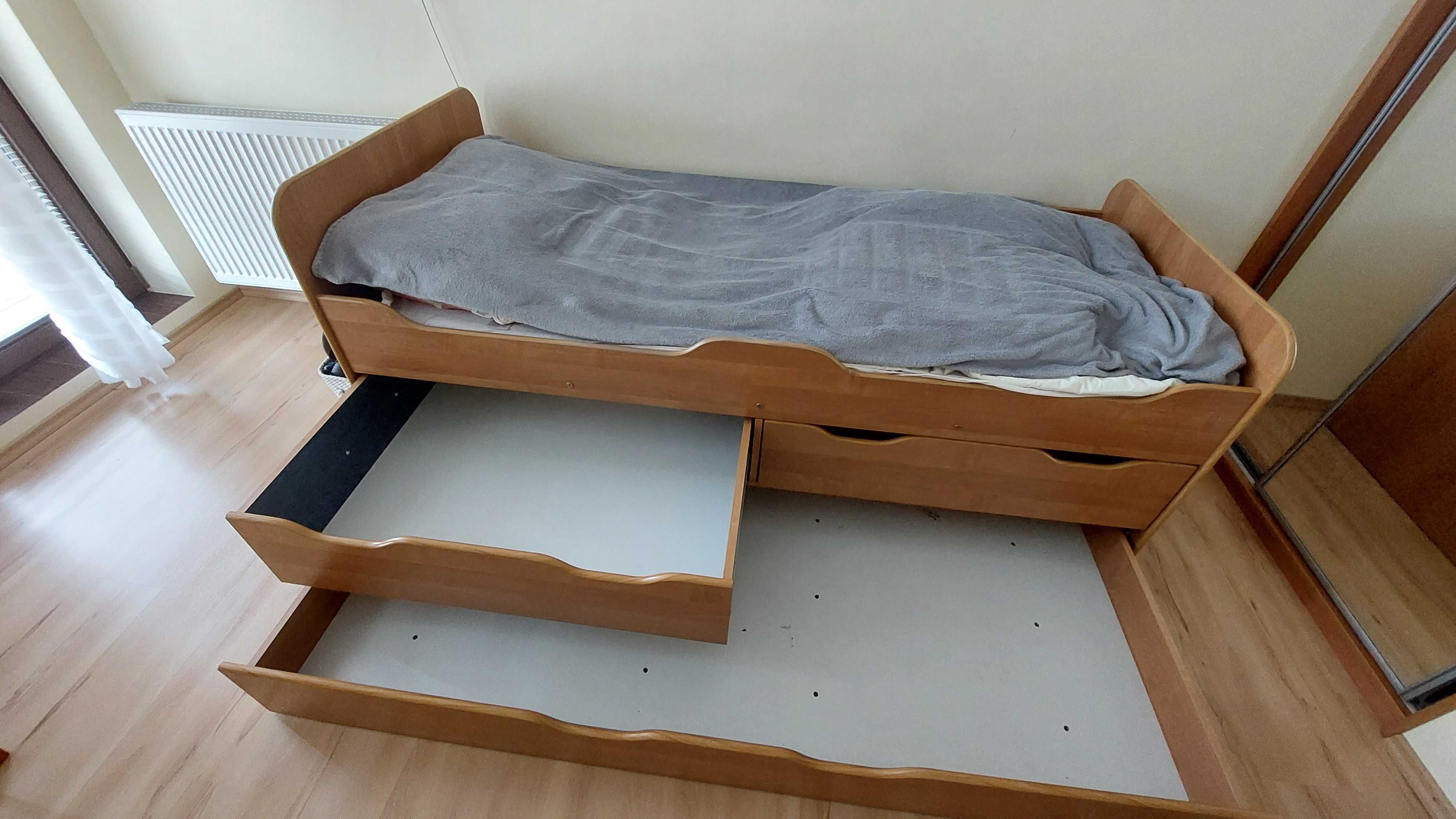 łóżko - jedno lub dwu osobowe z pojemnymi szufladami