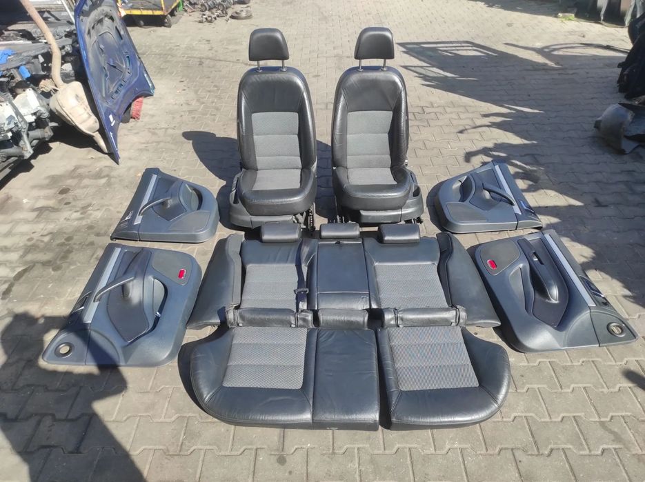 SKODA OCTAVIA 2 KOMBI FOTELE FOTEL TAPICERKA SIEDZENIA KOMPLET PODGRZEWANE PRZÓD I TYŁ KANAPA BOCZKI SKÓRA SKÓRZANE BOCZKI BOCZEK PODŁOKIETNIK WYSYŁKA !!!!