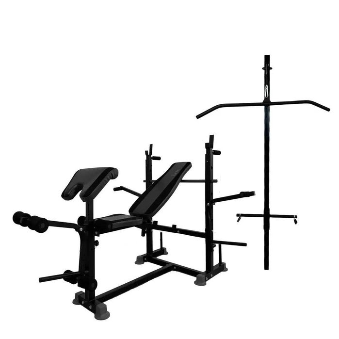 Скамья для жима WCG 0090 с тягой, брусьями, скотом и наклоном 90°