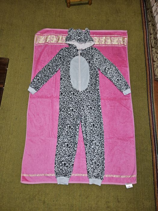 Пушистый человечек, 140-146см. Ромпер. Пижама. Кигуруми. Комбинезон.
