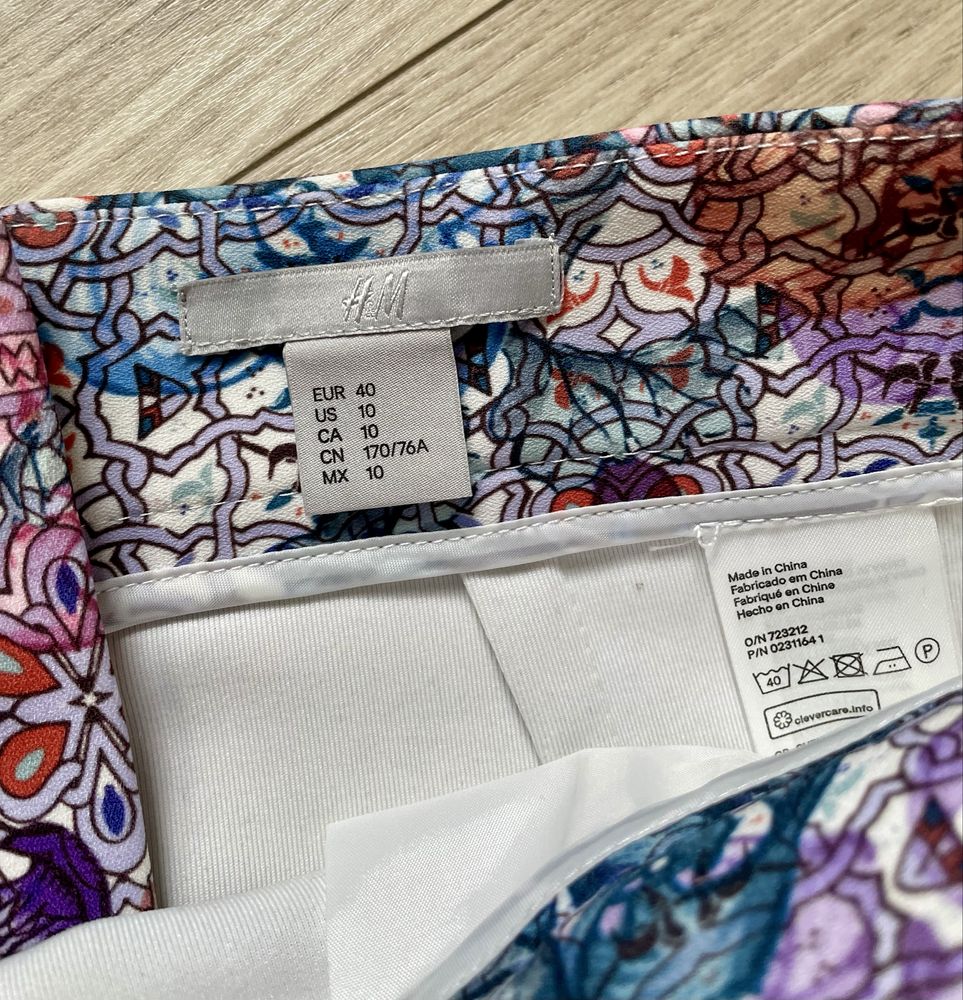 Spodnica ołówkowa h&m 40/L mozaika kwiaty