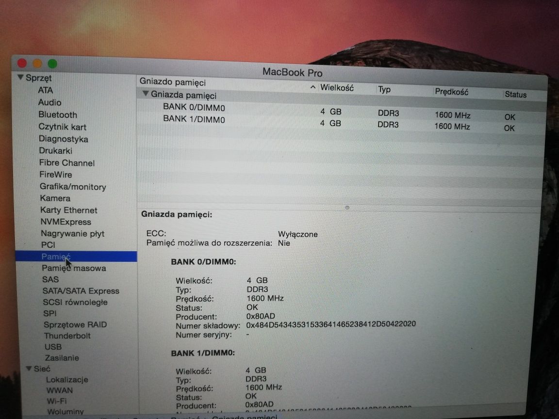Apple MacBook Pro 13" Retina i5 8GB 256GB 13.3 (A1502) 2015r