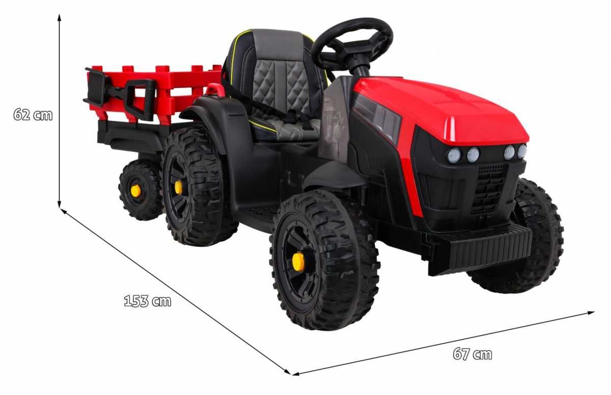 Traktor Titanium Z Przyczepą na akumulator dla dzieci pojazd auto