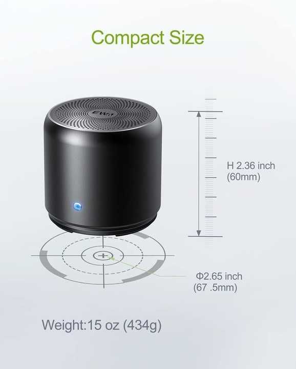 EWA A106MAX przenośny głośnik Bluetooth 5,0 8W i głębszym basem [2429]