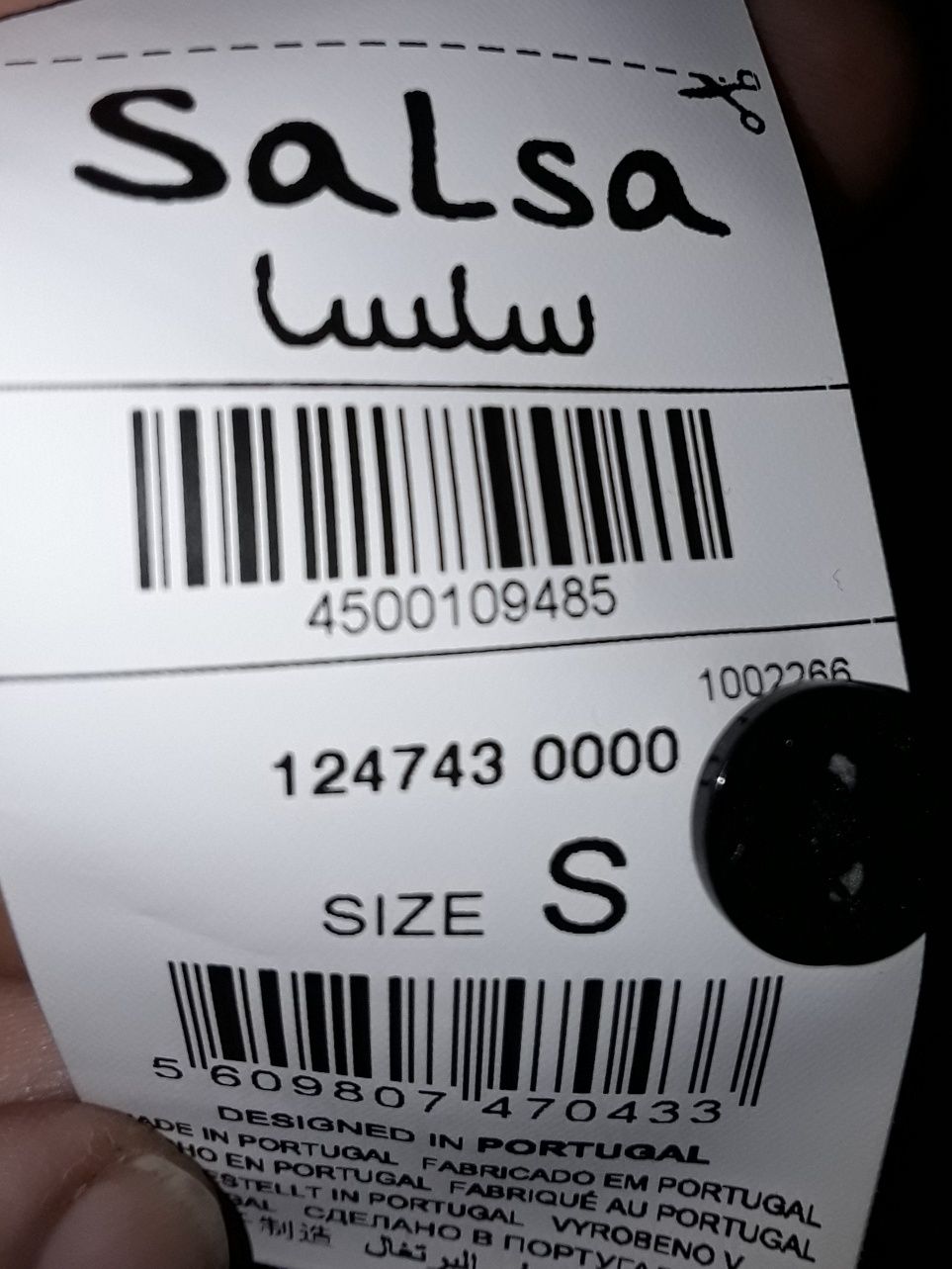 PVestido com manga comprida, marca Salsa, tamanho S, como novo!
