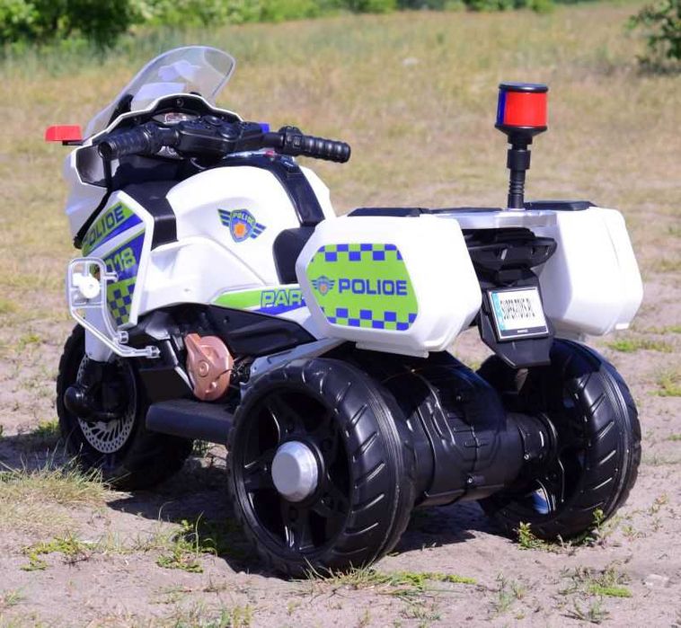 BAWIBUS.PL motor MOTOREK TRZYKOŁOWY na akumulator POLICYJNY dla dzieci