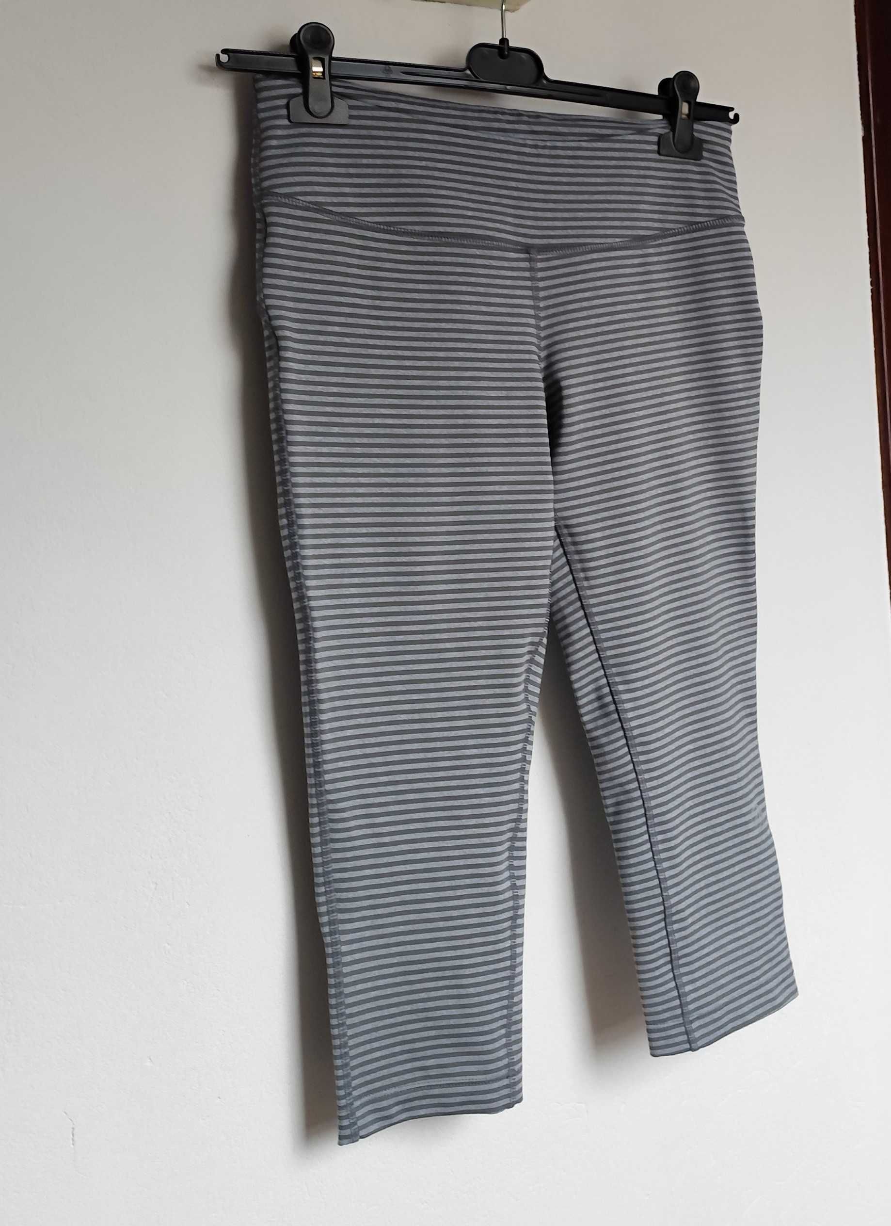Rybaczki Legginsy sportowe krótkie 3/4 paski fitness elastyczne getry