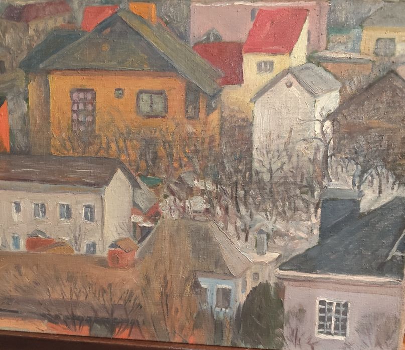 Потрясающая картина. "Предвесеннее утро". Холст. Масло. 50*40 см