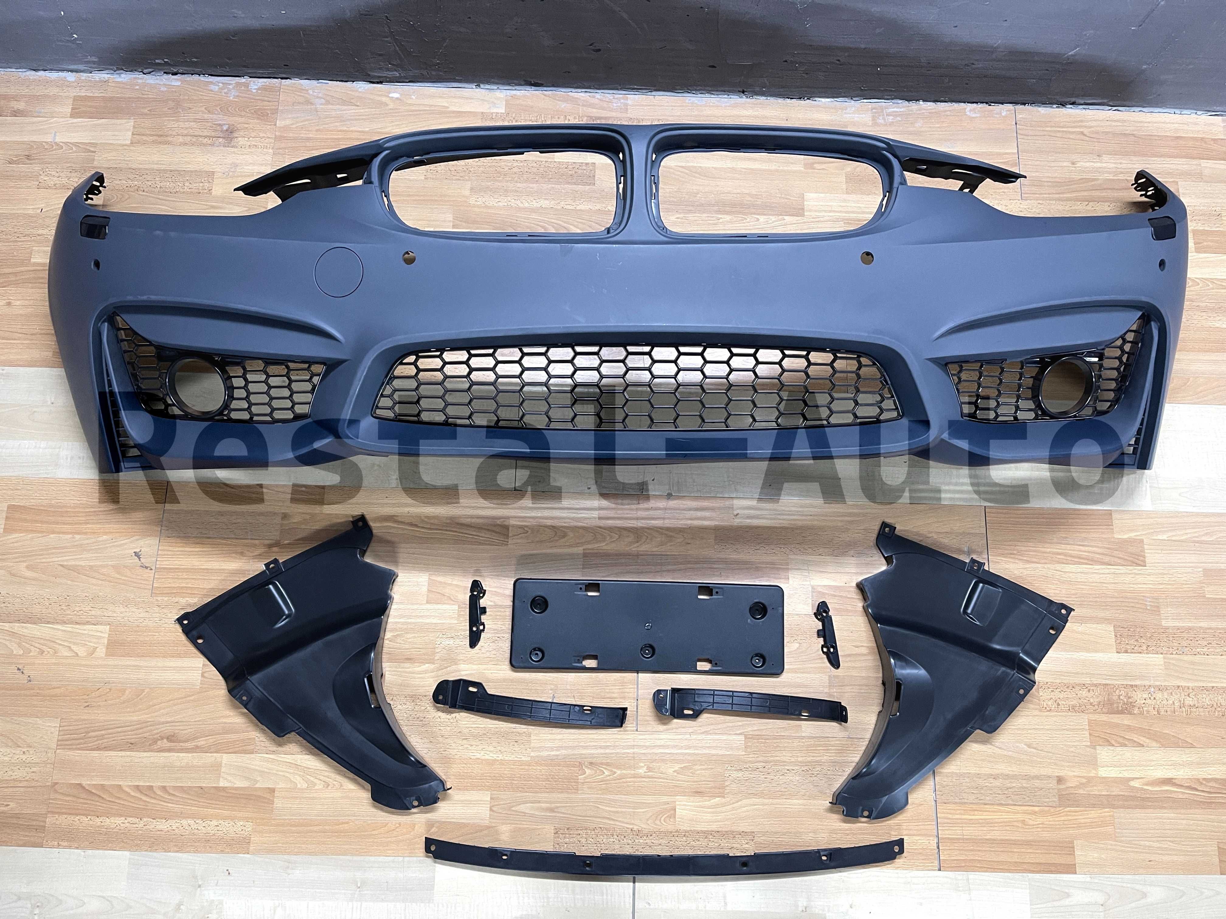 передний бампер на бмв ф30 стиль м3 ф80 Бампер bmw f30 m3 под туманки