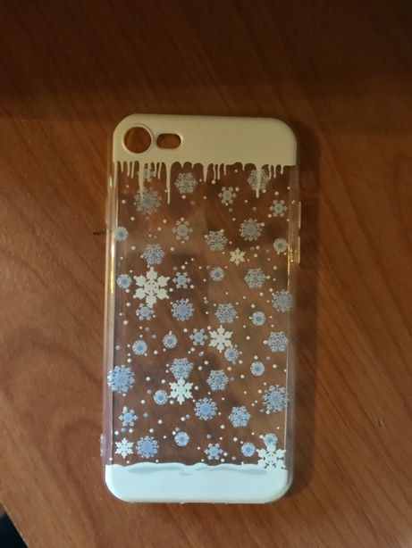 Etui silikonowe iphone 7/8 zima, śnieżynki