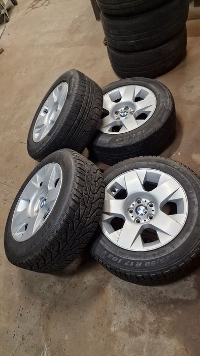Alufelgi 5x120 do BMW z oponami zimowymi 17 cali