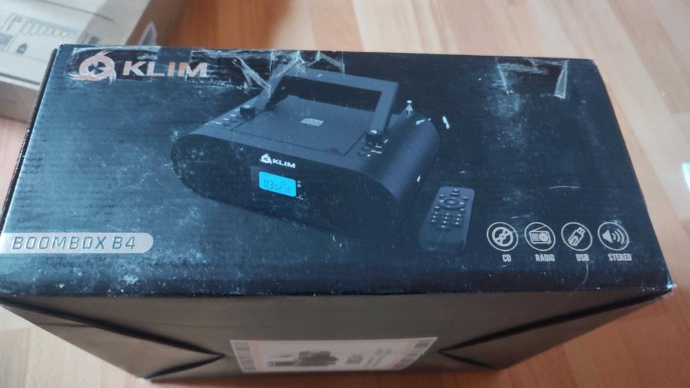 boombox b4 klim czarny radio cd