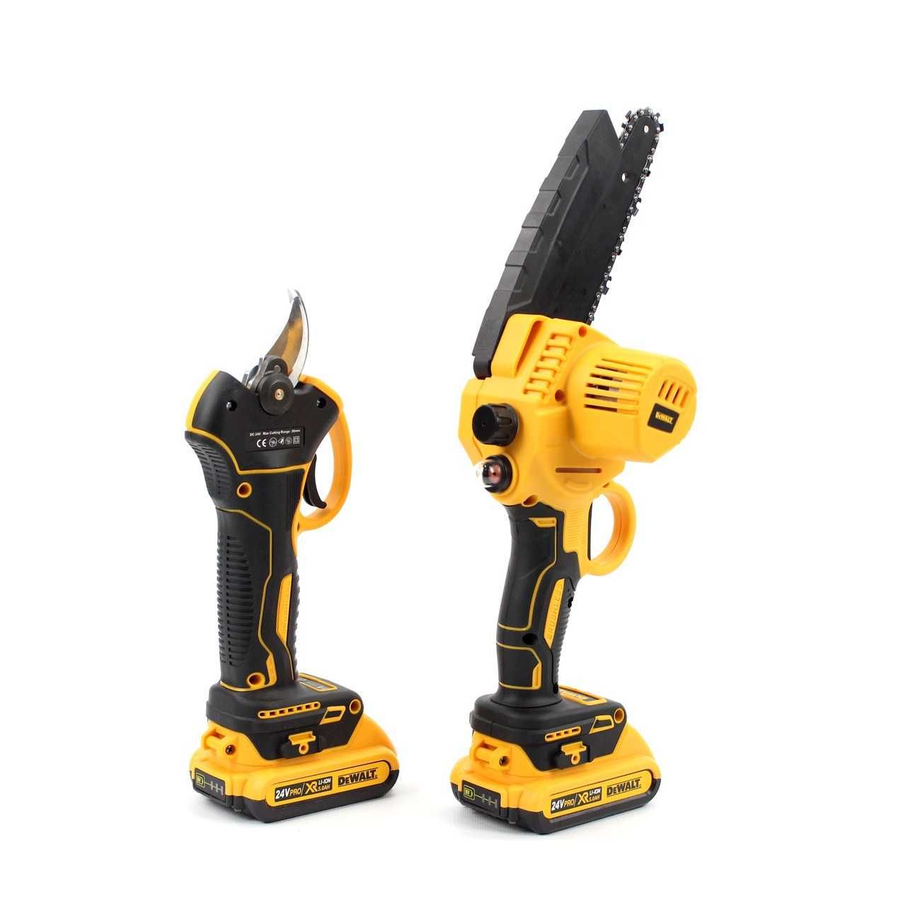 Набір АКБ інстурментів DeWalt 24V (Секатор DCMPP550P1 + пила DCM160N)