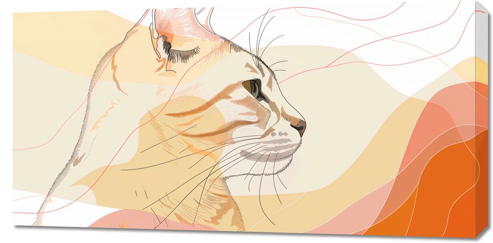 Obraz 100x50cm Delikatny Profil Kota