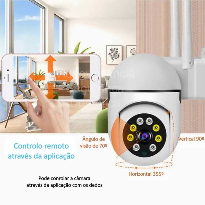 Câmara Rotativa ‼️ S/ fios ‼️ WiFi ‼️ Full HD ‼️ Visão Noturna a Cores