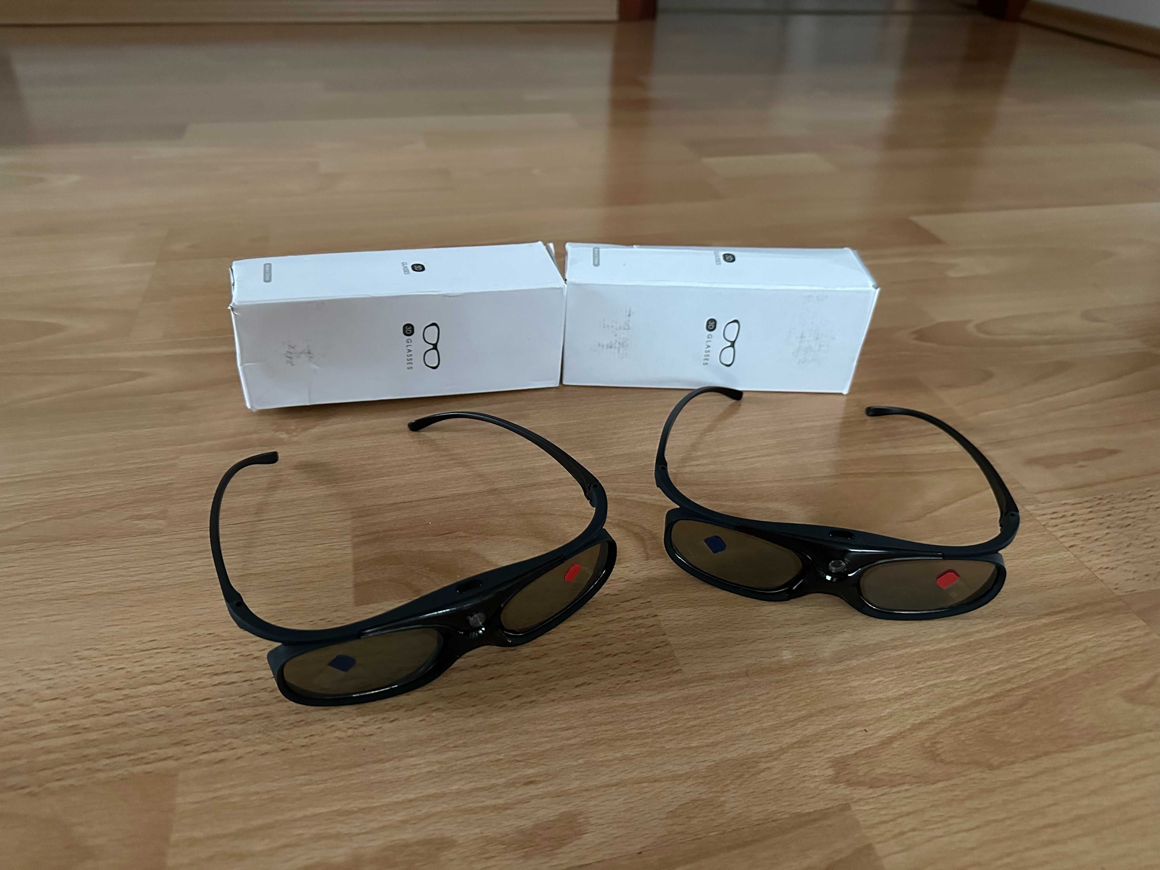 2x Okulary 3D aktywna migawka DLP Link do projektora