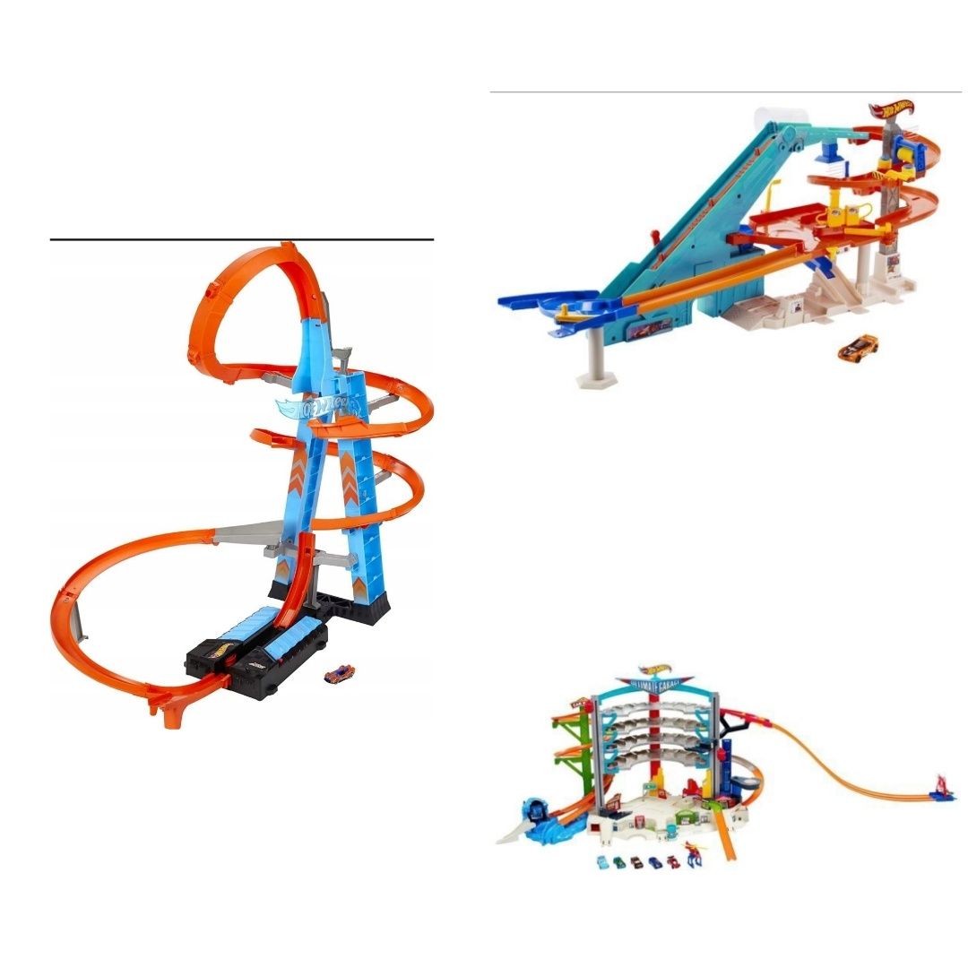 Zestaw hot wheels 3x + różne elementy