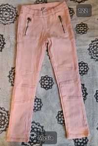 Spodnie jeansowe pudrowy róż 122