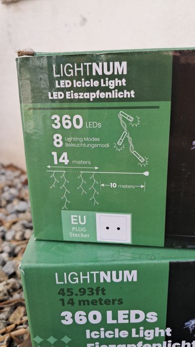 360 LED 14 metros + 10 de fio efeito cortina