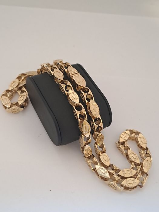 Łańcuszek splot CARTIER 585 Nowy 64 cm  0.9 cm