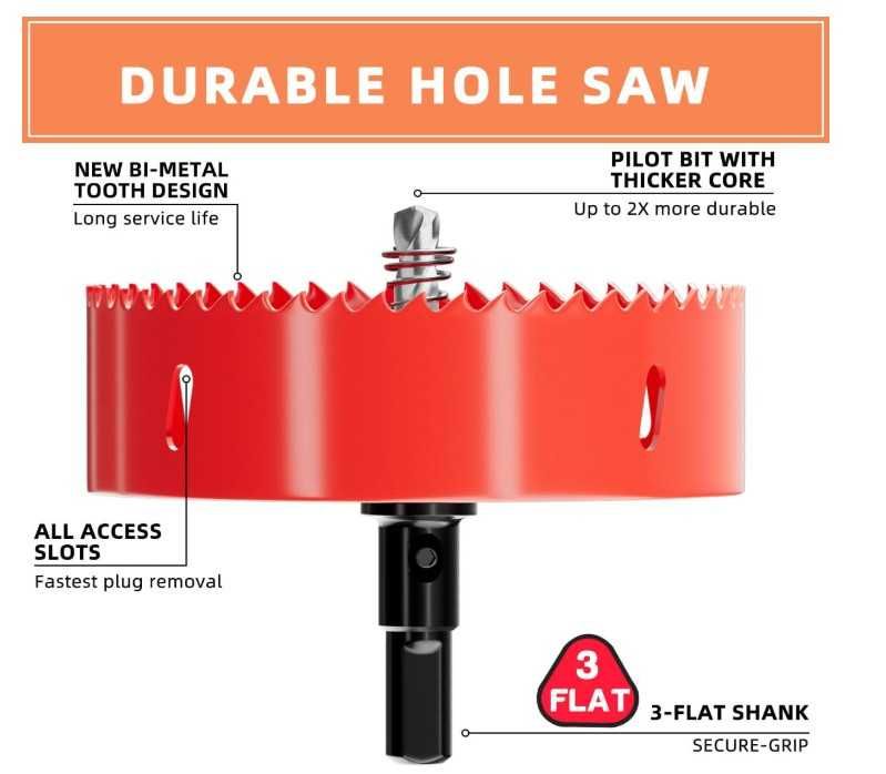 GARHWAL otwornica bimetalowa do drewna 105mm