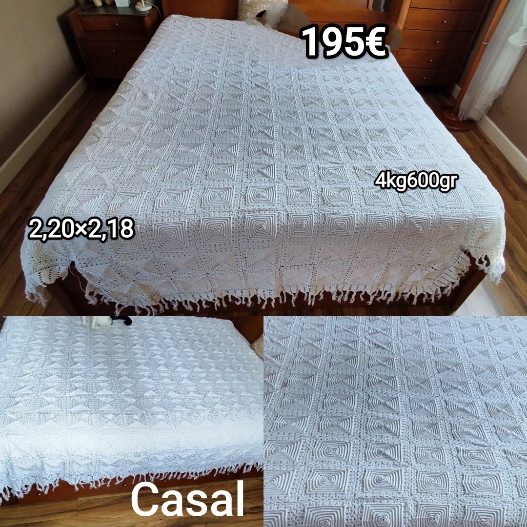 Várias Colchas de renda Casal/ solteiro desde 125€