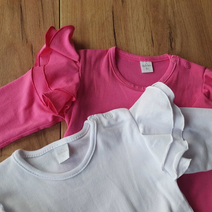 Body długi rękaw z falbankami typu Motylek Olympi KIds