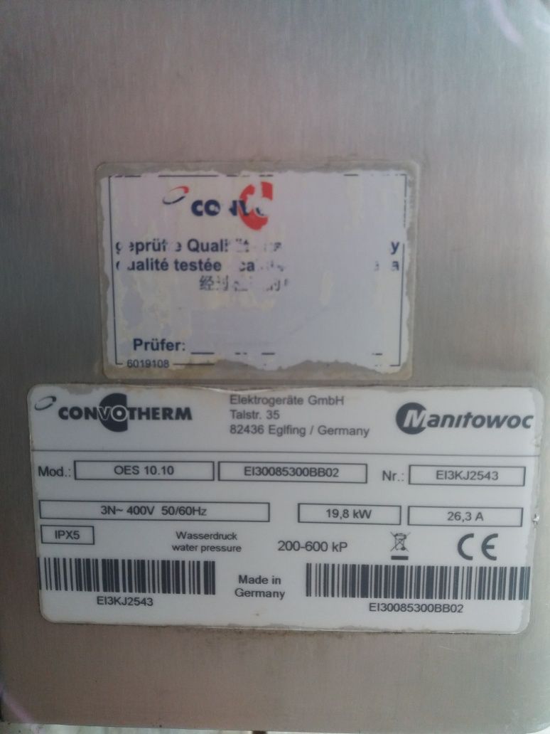 Конвекційна піч  хлібо піч CONVOTHERM OES 6.10/10.10 пароконвектомат к