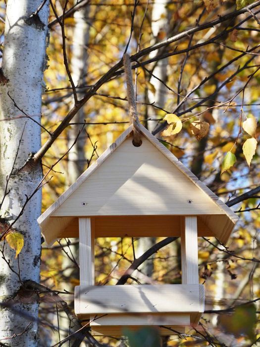 Karmnik dla ptaków z grawerem . Impregnowany! Duży