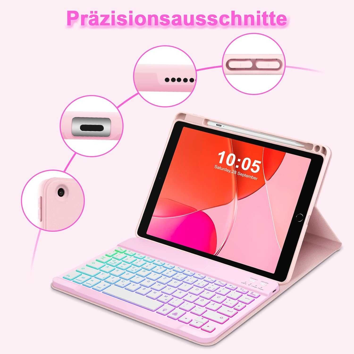 GOOJODOQ Etui na klawiaturę do iPada 9.