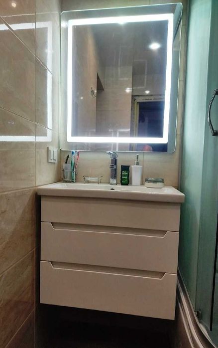 Новое зеркало со светодиодной (LED, ЛЭД, ЛЕД) подсветкой, влагостойкое