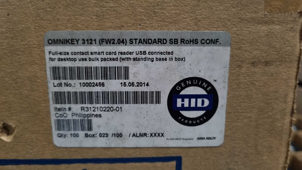 NOWE Czytniki kart chipowych/stykowych HID OMNIKEY 3121 USB (1 / hurt)