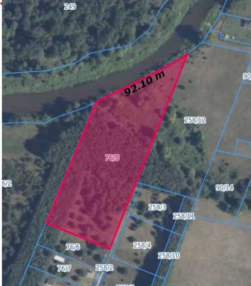 Działka z własną linią brzegową nad rzeką Liwiec Warunki zabud 8711 m2