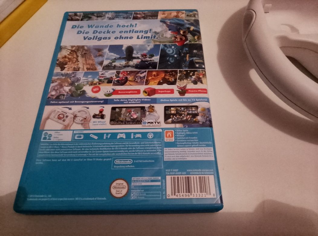 Mario kart 8 Nintendo Wii U + oryginalna kierownica