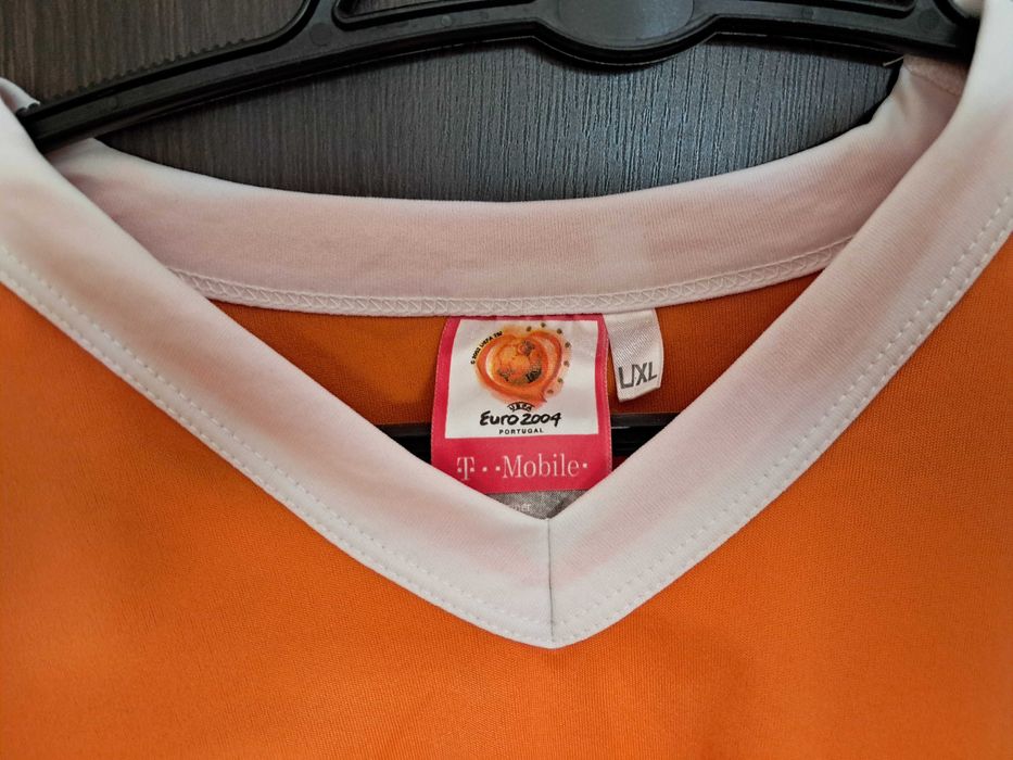 EURO 2004 Portugal HOLANDIA koszulka tshirt pomarańczowa T-mobile L/XL