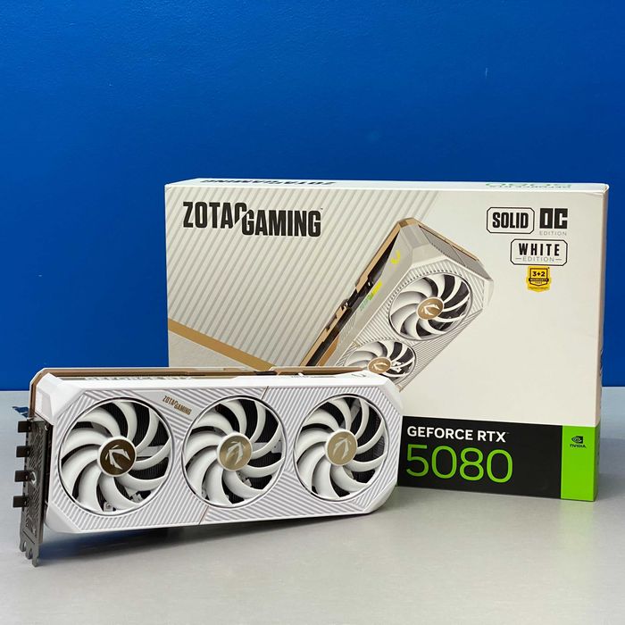 Zotac Gaming GeForce RTX 5080 Solid OC White Edition | 16GB GDDR7