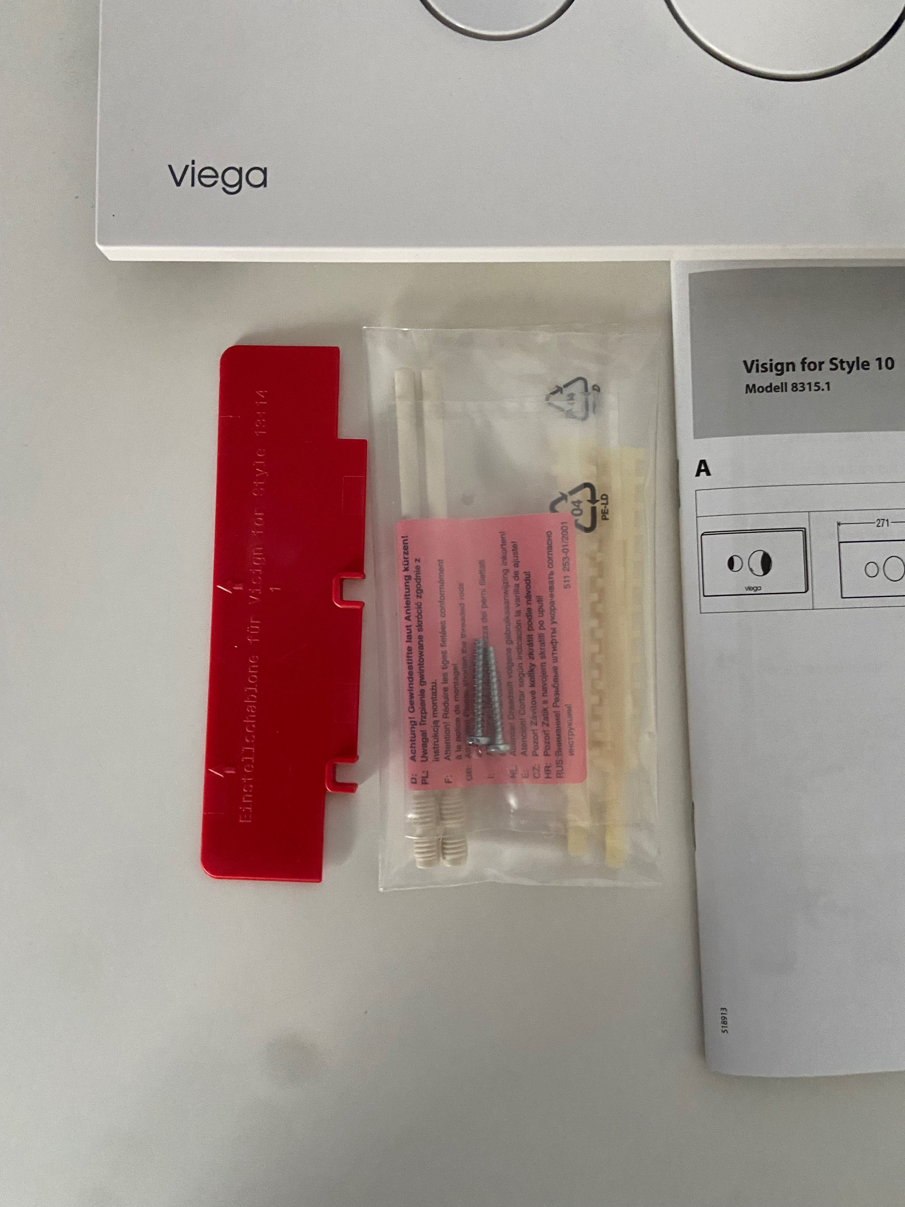 Viega przycisk Visign for Style 10 biały 596316 nowy