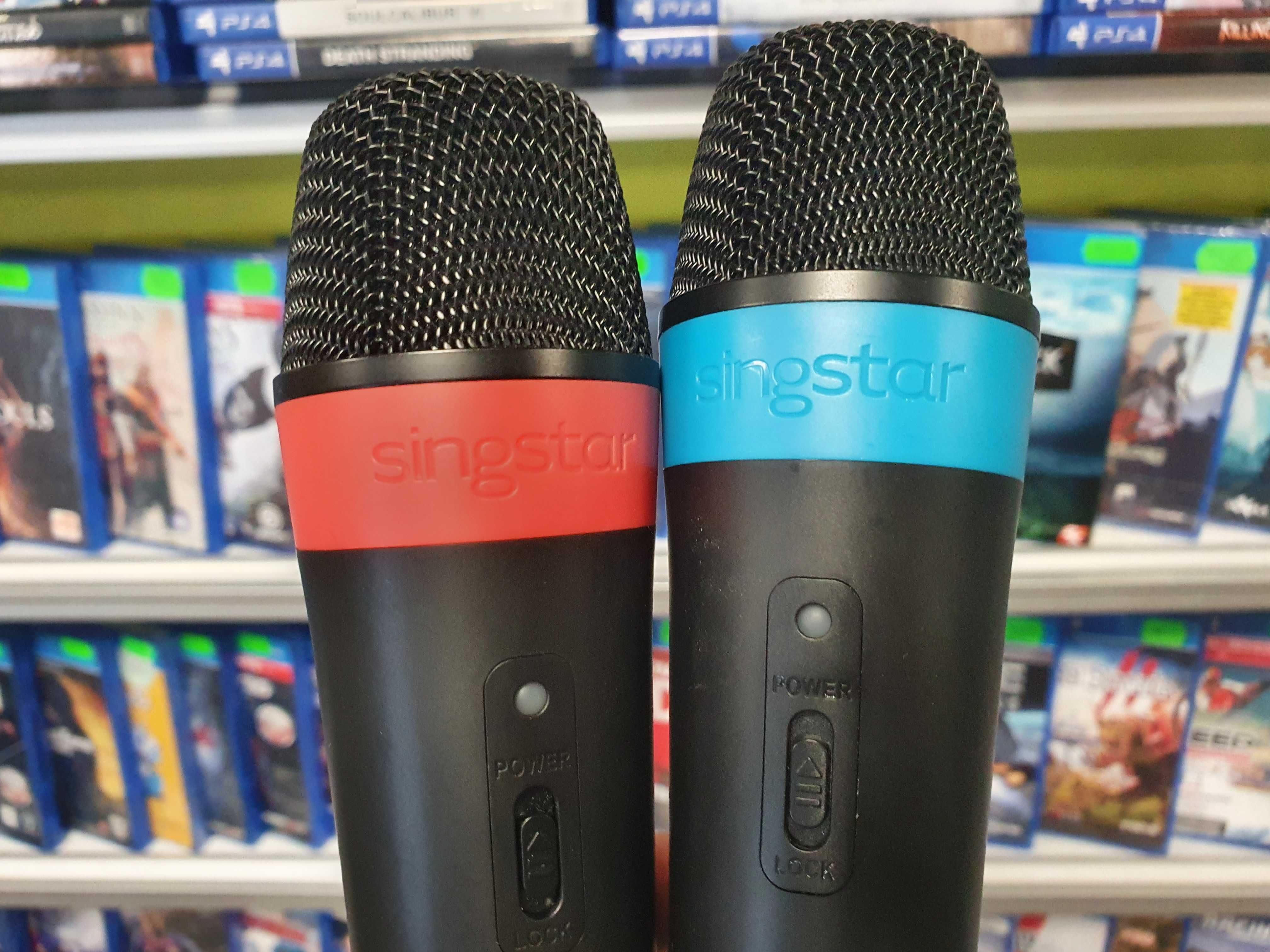 2 bezprzewodowe mikrofony PS3 + 8 gier Singstar PS3 220 piosenek