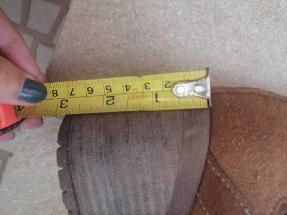 Bota camurça salto alto